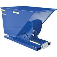 Conteneur autobasculeur, Acier, 1 vg³, Bleu OSI Industrial Sales