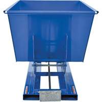 Conteneur autobasculeur, Acier, 1 vg³, Bleu OSI Industrial Sales