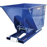 Conteneur autobasculeur, Acier, 1 vg³, Bleu OSI Industrial Sales
