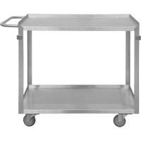 Chariot avec tablettes de calibre industriel, 2 Tiers, 22-1/2" la x 34" h x 42-7/16" p, Capacit&eacute; 600 lb OSI Industrial Sales