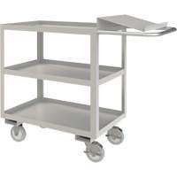 Industrial Grade Order Picking Cart, 39" H x 18-1/8" W x 45" D, 3 Shelves, 1200 lbs. Capacity OSI Industrial Sales