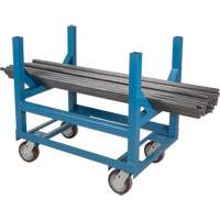 Pipe & Bar Cradle Truck, 24" L x 24" W x 34" H, 2500 lbs. Capacity, Polyurethane Wheels OSI Industrial Sales