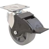 Roulette Emaxx, Pivotant avec frein, 4" (101,6 mm), Envirothane, 1000 lb (453,6 kg) OSI Industrial Sales