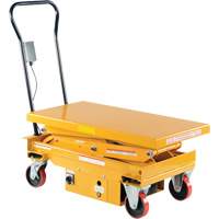 DC Powered Hydraulic Scissor Lift Elevating Cart, Steel, 39-3/4" L x 20-1/2" W, 1000 lbs. Capacity OSI Industrial Sales