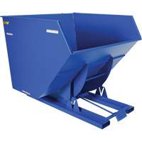 Conteneur autobasculeur, Acier, 4 vg³, Bleu OSI Industrial Sales