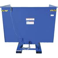 Conteneur autobasculeur, Acier, 4 vg³, Bleu OSI Industrial Sales