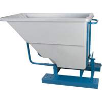 Self-Dumping Hopper, Polyethylene, 5/8 cu.yd., Grey OSI Industrial Sales