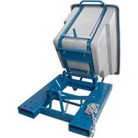 Self-Dumping Hopper, Polyethylene, 5/8 cu.yd., Grey OSI Industrial Sales