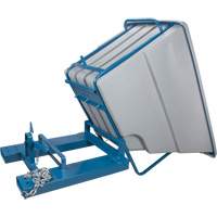 Self-Dumping Hopper, Polyethylene, 1-1/10 cu.yd, Grey OSI Industrial Sales