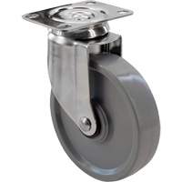 Roulette 2309, Pivotant, 4" (101,6 mm), Gris Envirothane, 350 lb (158,8 kg) OSI Industrial Sales