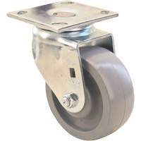 Roulette Max9, Pivotant, 5" (127 mm), Gris-WOW Envirothane, 1000 lb (453,6 kg) OSI Industrial Sales