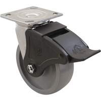 Roulette Max9, Pivotant, 6" (152,4 mm), Gris-WOW Envirothane, 1100 lb (498,95 kg) OSI Industrial Sales