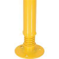 Spring Loaded Bollard, Steel, 42" H x 2-1/8" W, Yellow OSI Industrial Sales