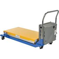 DC Powered & Manual Scissor Lift Table, Steel, 48" L x 24" W, 1000 lbs. Capacity OSI Industrial Sales