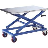 Manual Scissor Lift Table, 37" L x 23-1/2" W, Steel, 660 lbs. Capacity OSI Industrial Sales