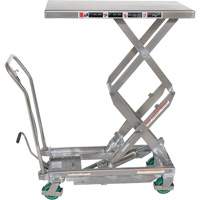 Manual Hydraulic Scissor Lift Table, 36-1/4" L x 19-3/8" W, Stainless Steel, 600 lbs. Capacity OSI Industrial Sales