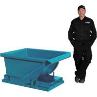 Conteneur autobasculeur extra robuste, Acier, 1/3 vg³, Bleu OSI Industrial Sales
