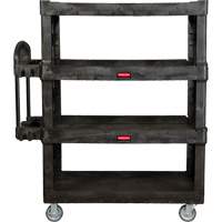 Heavy-Duty Ergo Utility Cart, 4 Tiers, 24-1/4" x 62-2/5" x 54-1/10", 700 lbs. Capacity OSI Industrial Sales