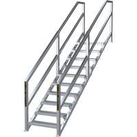 SmartStairs 6-10 Steps Modular Construction Stair System, 75" H OSI Industrial Sales