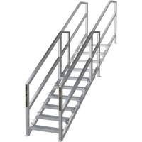 SmartStairs 6-10 Steps Modular Construction Stair System, 75" H OSI Industrial Sales