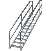 SmartStairs 11-16 Steps Modular Construction Stair System, 120" H OSI Industrial Sales