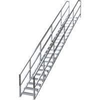 SmartStairs 17-21 Steps Modular Construction Stair System, 157-1/2" H OSI Industrial Sales
