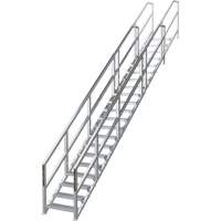 SmartStairs 17-21 Steps Modular Construction Stair System, 157-1/2" H OSI Industrial Sales