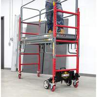Complete Motorized Buildman 6' Baker Scaffold Kit, 31" D x 118-3/4" H OSI Industrial Sales