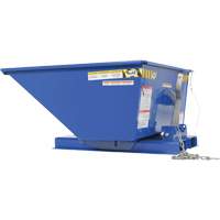 Conteneur autobasculeur en style D &agrave; profil bas, Acier, 1/4 vg³, Bleu OSI Industrial Sales