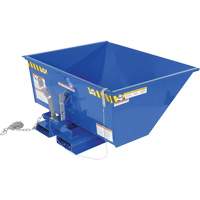 Conteneur autobasculeur en style D &agrave; profil bas, Acier, 1/2 vg³, Bleu OSI Industrial Sales