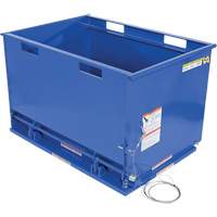 Contenant autobasculeur &agrave; fond ouvrant, Acier, 1 vg³, Bleu OSI Industrial Sales