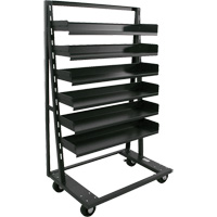 Single-Sided Heavy Duty A-Frame Cart with 6 Trays, 38" x 25" x 63", 2500 lbs. Capacity OSI Industrial Sales