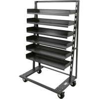 Single-Sided Heavy Duty A-Frame Cart with 6 Trays, 38" x 25" x 63", 2500 lbs. Capacity OSI Industrial Sales