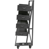 Single-Sided Heavy Duty A-Frame Cart with 4 Large Trays, 38" x 25" x 63", 2500 lbs. Capacity OSI Industrial Sales