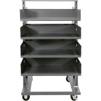 Double-Sided Heavy Duty A-Frame Cart with 8 Large Trays, 38" x 30" x 63", 2500 lbs. Capacity OSI Industrial Sales