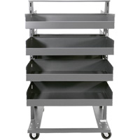 Double-Sided Heavy Duty A-Frame Cart with 8 Large Lipped Trays, 38" x 30" x 63", 2500 lbs. Capacity OSI Industrial Sales