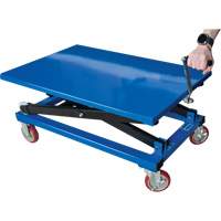 Manual Scissor Lift Table, 37-3/8" L x 23-5/8" W, Steel, 660 lbs. Capacity OSI Industrial Sales