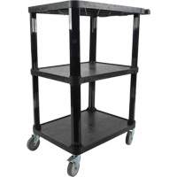 Chariot utilitaire avec tablette plate, 3 tiers, 18-1/8" x 37-3/8" x 27-3/4", Capacit&eacute; 330 lb OSI Industrial Sales