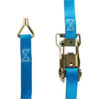 Ratchet Strap, J-Hook, 16' W x 1" L, 835 lbs. (379 kg) Working Load Limit OSI Industrial Sales