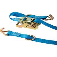 Ratchet Strap, J-Hook, 1" W x 16' L, 835 lbs. (379 kg) WLL OSI Industrial Sales