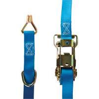 Ratchet Strap, J-Hook, 1" W x 16' L, 835 lbs. (379 kg) WLL OSI Industrial Sales