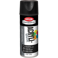 Industrial Acryli-Quik Lacquer, Black, Ultra-Flat, 12 oz., Aerosol Can OSI Industrial Sales
