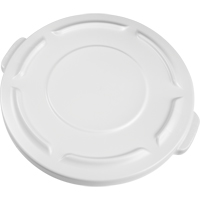 Round Brute&reg; Tops, Flat Lid, Plastic/Polyethylene, Fits Container Size: 19-7/8" Dia. OSI Industrial Sales