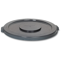 Round Brute&reg; Tops, Flat Lid, Plastic/Polyethylene, Fits Container Size: 15-5/8" Dia. OSI Industrial Sales