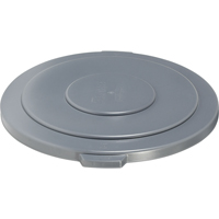 Round Brute&reg; Tops, Flat Lid, Plastic/Polyethylene, Fits Container Size: 26-1/2" Dia. OSI Industrial Sales