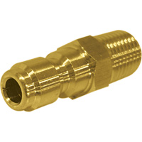 1/4" Male Brass Plated Quick Disconnect Plug OSI Industrial Sales