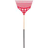 Leaf Rake, 24" Blade, Wood Handle, Plastic Blade OSI Industrial Sales