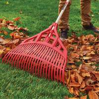 Leaf Rake, 24" Blade, Wood Handle, Plastic Blade OSI Industrial Sales