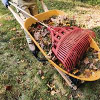 Leaf Rake, 24" Blade, Wood Handle, Plastic Blade OSI Industrial Sales