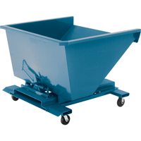 Self-Dumping Hopper, Steel, 1/2 cu.yd., Blue OSI Industrial Sales